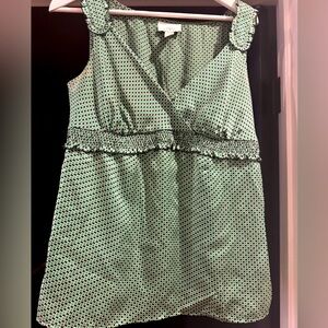 Ann Taylor Loft Top Womens Size 2 Sleeveless blouse BPolka Dot